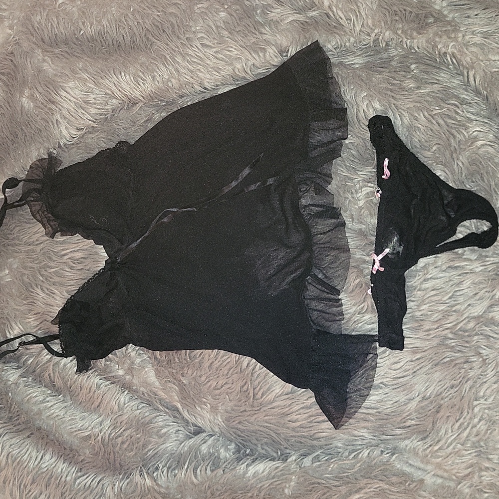 Amourette A Little Love Affair Sheer Teddy & thong XS/S